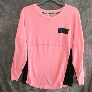 PINK Victoria's Secret Coral Sweatshirt with Black Logo